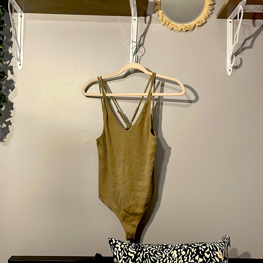 F21 Green bodysuit
